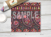 Paisley Patterned Adhesive Vinyl 090